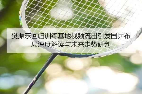 樊振东回归训练基地视频流出引发国乒布局深度解读与未来走势研判